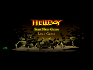 Hellboy Asylum Seeker title screen for Playstation
